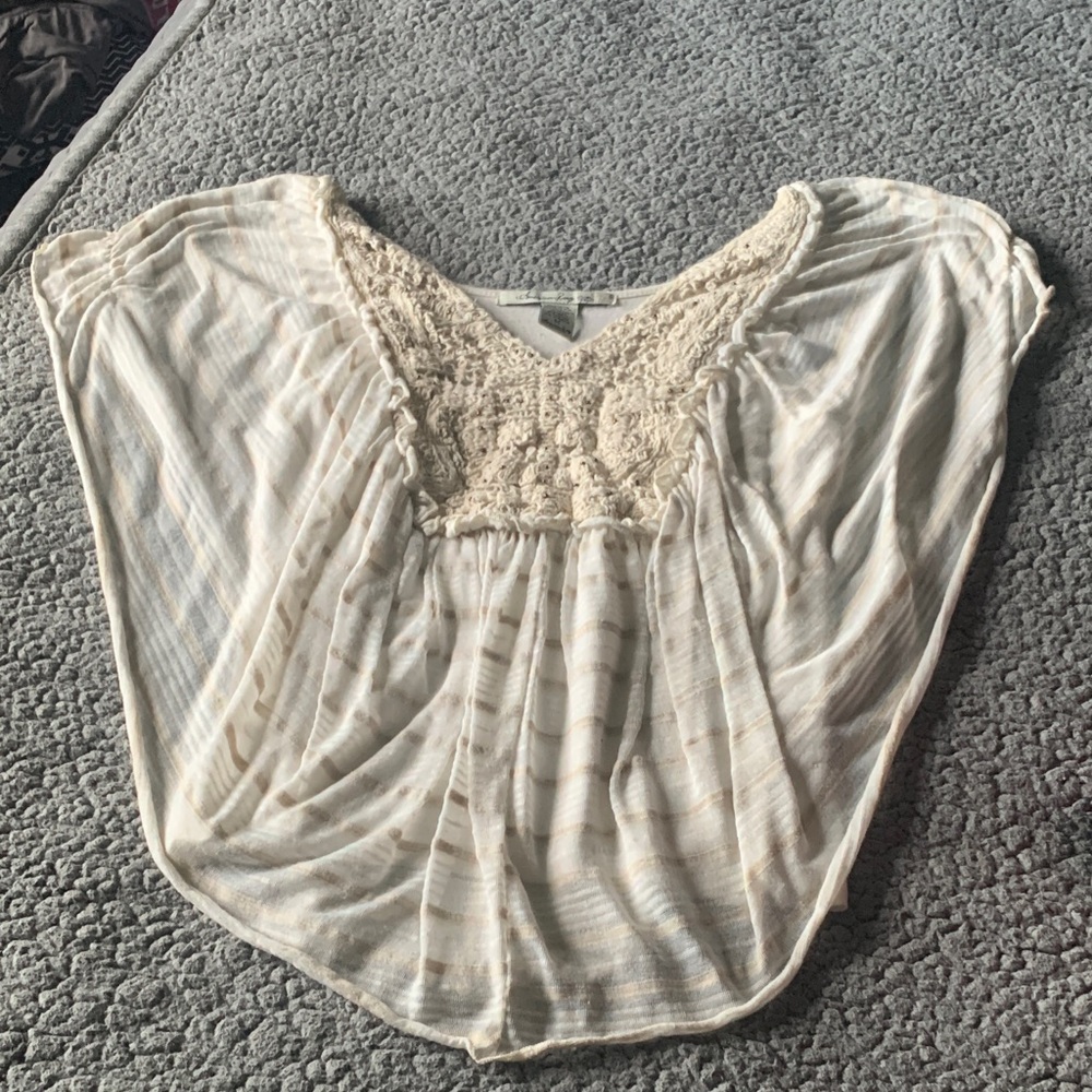 American Rag Cream Lace Blouse